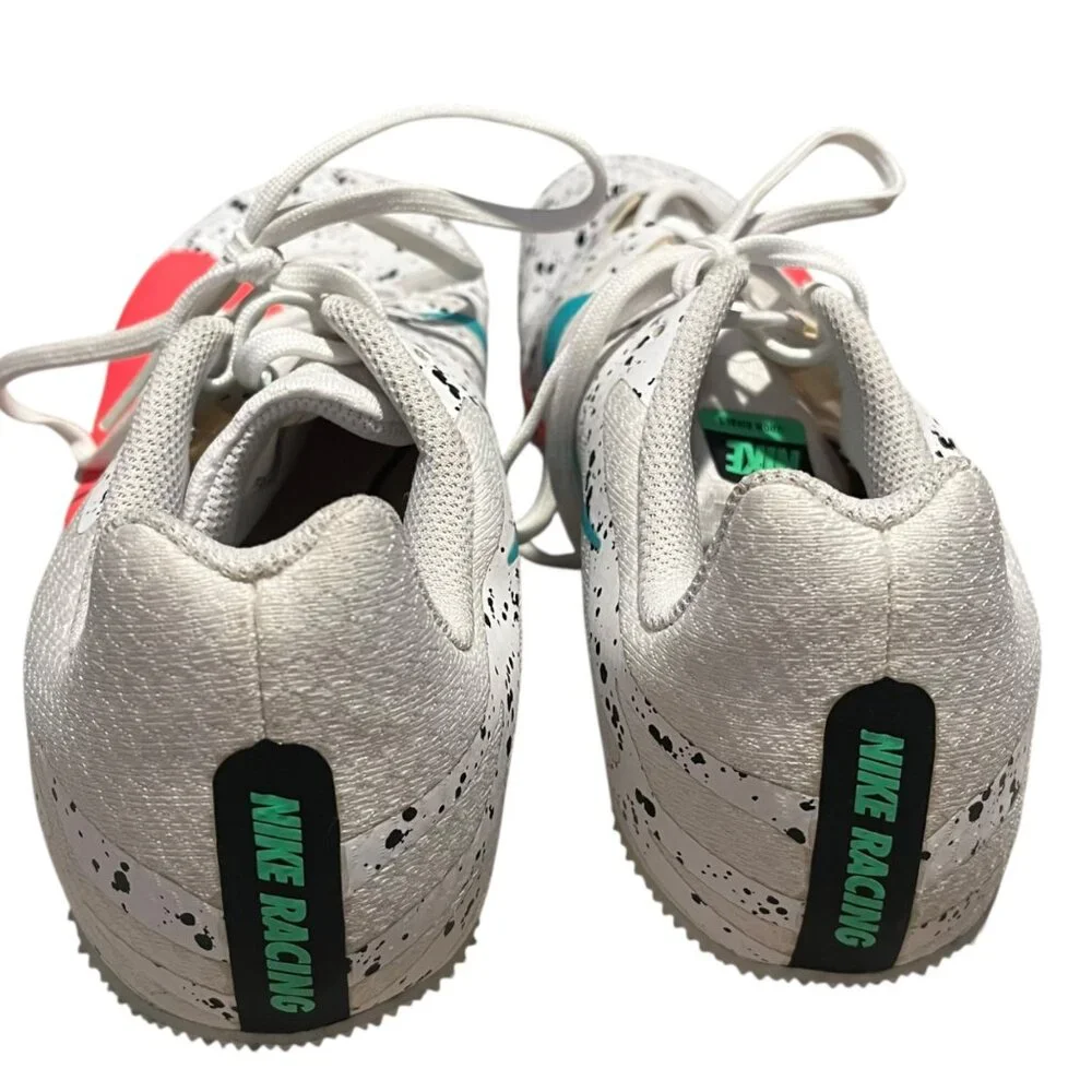 Nike Zoom Rival S 9 Paint‎ Splatter White Crimson Jade Men's Size 12 Track
